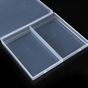 Boîte de rangement en plastique transparent, 7 rangées, 56 compartiments, organisateur de bureau pour bijoux, puces de batterie, écologique, rectangulaire, capacité 1L - Product Image 1