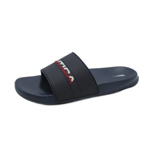 <span class=keywords><strong>Sandalias</strong></span> deslizantes con patrón de letras y Punta abierta para hombre con soporte de arco anatómico y suela de ventosas para talón, zapatos clásicos para hombre - Product Image 3