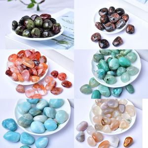 Feng Shui estilo cristal cae amatista natural cuarzo rosa caído gravas impresas con láser con materiales mixtos pulidos - Product Image 4
