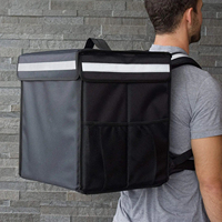 Sac isotherme portable, pliable, recyclable, en tissu Oxford, imperméable, personnalisé pour usage extérieur, grand format, pour livraison de repas