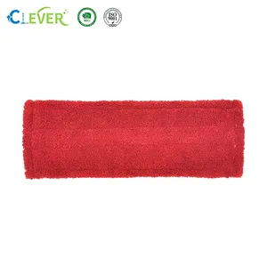 2022 New Product Microfiber Cleaning Floor Pocket Mop Head Red Coral Fleece Pocket Mop