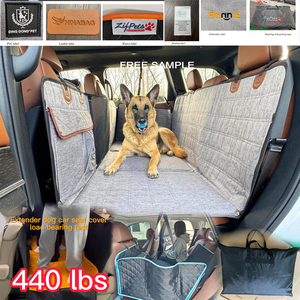 Funda Protectora para Asiento Trasero de Coche para Perros, Extensor de Asiento Trasero con Base Rígida para Perros - Soporta 400 lb, Funda para Mascotas en el Asiento Trasero - Product Image 1