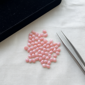 Opale rose naturelle en forme de poire, cabochon, pierres précieuses lâches, forme de poire lisse, pierres calibrées pour la fabrication de bijoux, vente en gros - Product Image 5