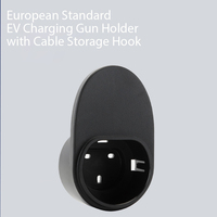 Support mural standard européen pour pistolet de recharge EV de type 2, crochet de rangement de câble en plastique, modèle OEM ODM, accessoires pour véhicules électriques à énergie nouvelle