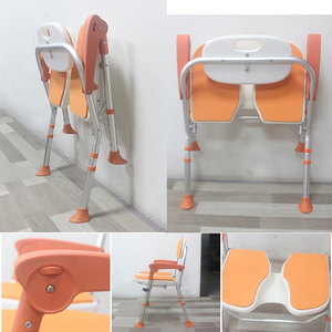 <span class=keywords><strong>Chaise</strong></span> <span class=keywords><strong>de</strong></span> <span class=keywords><strong>douche</strong></span> <span class=keywords><strong>pliable</strong></span> réglable en hauteur en aluminium <span class=keywords><strong>de</strong></span> qualité supérieure avec support confortable et sûr couleur bois pour les utilisateurs âgés - Product Image 5