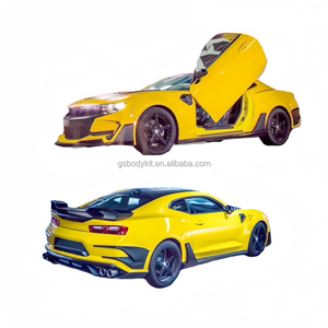 Kit <span class=keywords><strong>de</strong></span> Carrocería Estilo <span class=keywords><strong>Transformers</strong></span> para Chevrolet <span class=keywords><strong>Camaro</strong></span> 2011-2017 con Capó <span class=keywords><strong>de</strong></span> Fibra <span class=keywords><strong>de</strong></span> Carbono, Parachoques Delantero, Faldones Laterales, Parachoques Trasero y Alerón <span class=keywords><strong>de</strong></span> Maletero - Product Image 1