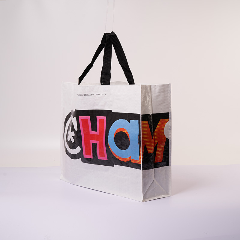 Custom Design Reusable Tote Bag Pp Woven Fabric Laminated Shopping Bags With Logo