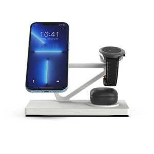 Cargador inalámbrico de luz nocturna integrado 4 en 1 para iPhone para Apple y para relojes Samsung Salida de 15W Soporte certificado ROHS con <span class=keywords><strong>H</strong></span> - Product Image 3