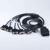 Cable Universal RS232, Adaptador OBD2 Macho a 6 DB9 Hembra, Cable de Conexión para Automóvil