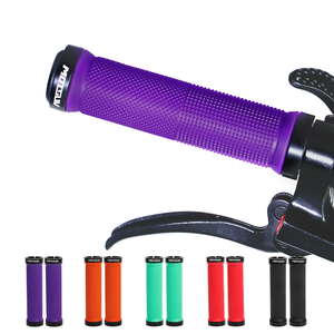 Poignées de vélo MOTSUV, en alliage d'aluminium, avec anneau de verrouillage bilatéral, en caoutchouc antidérapant, confortables, accessoires de cyclisme - Product Image 1