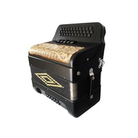 Accordéon professionnel SEASOUND 12 basses 5 registres Instrument OEM JB3412D 34 boutons Noir mat Acordeon Grille dorée Noir