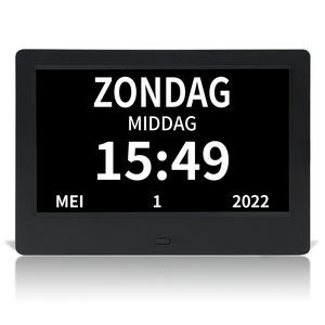 Horloge de bureau numérique avec affichage vidéo AVI MP3 de 7 pouces, fonction d'assombrissement automatique nocturne, ODM/OEM direct usine - Product Image 1