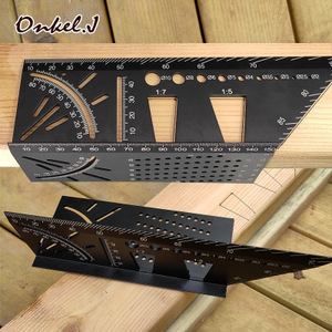 Camp Nou Multifunctional Aluminum Alloy Square 45 And 90 Degree Straightedge Woodworking Ruler With Stop Point Gauge - Product Image 2