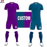 Ensemble de maillots de football personnalisés par sublimation pour hommes, tenue de football respirante, vêtements de sport d'équipe, uniforme d'entraînement