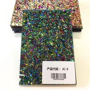 4mm Laser Cutting Colorful Glitter Confetti Cast Acrylic Sheet Perspex Board Home Furniture Decor