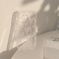 Coque de téléphone portable anti-chute à arc blanc explosif pour iPhone 16 Pro Max Matériau PC personnalisable antichoc et emballé