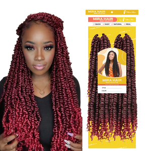 Mira Wholesale Nouvelle Collection Cheveux à Tresser au Crochet Pré-bouclés Pré-torsadés <span class=keywords><strong>Passion</strong></span> Twist Extensions de Cheveux Bouclés de Haute Qualité - Product Image 1