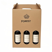 Venta al por mayor de 6 botellas de vino tinto de embalaje caja de cartón de envío impreso whisky cerveza caja de embalaje corrugado para pequeño