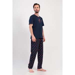 Conjunto de Pijama de Manga Corta con Cuello Redondo para Hombre, con Bolsillos, Ropa para el Hogar, Conjunto de Bata de Seda y Algodón, Logotipo e Impresión Personalizados, Estilo Casual - Product Image 3