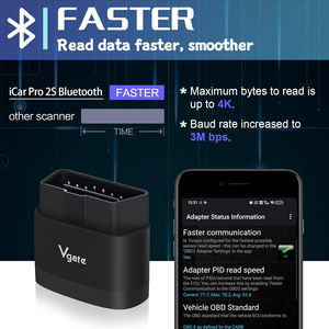 ICar Pro 2S ELM327 BT 5.2 OBD II/EOBD เครื่องมืออ่านโค้ด รองรับ Android/iOS 12V - Product Image 4