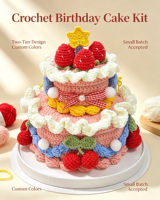 Kit de crochet DIY pour gâteau simulé, ensemble de fil doux pour artisanat, idéal pour la décoration intérieure et les cadeaux