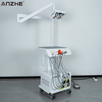 Equipo Completo de Odontología Veterinaria, Unidad Dental Portátil con Escalador Ultrasónico Woodpecker y Lámpara Dental LED Butterfly