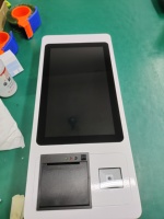 Penjualan laris 32 inci layar sentuh kapasitif Printer Scanner kios diri pelayanan memesan pembayaran lantai berdiri Checkout