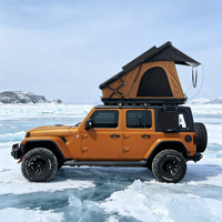 Tente de toit rigide en ABS pour véhicules 4x4, design triangulaire, ouverture automatique rapide, imperméable quatre saisons pour le camping et la route