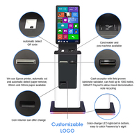Quiosco de Autoservicio Personalizado de 32 Pulgadas para Hospitales y Hoteles, Terminal de Quiosco con Pantalla Táctil Android, Impresora y Escáner