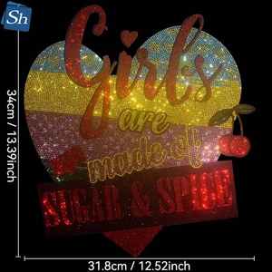 Transfert thermocollant de luxe en strass motif Cœur de Paris, motif cristal éclatant effet soleil, pour la décoration de sweats à capuche streetwear urbain, en gros - Product Image 2