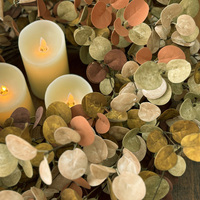 SSFLOWERS Boerderij Klassieke Thanksgiving Garland Decoratie Herfst Kunstmatige Eucalyptus Bladeren Plastic Hoge Kwaliteit Decoratie
