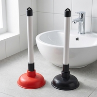 Déboucheur de canalisations robuste en caoutchouc pour éviers et toilettes, avec poignée en plastique anti-obstruction, pour cuisine et salle de bain