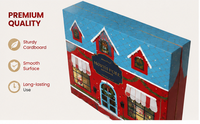 Calendrier de l'Avent de Noël : Boîtes Rigides à 24 Tiroirs, Scène Maison Cheminée Cuisine, Compte à Rebours des Fêtes, Présentoir Cadeau, Couleur Personnalisée UV