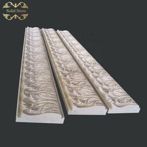 Vente en gros support personnalisé sculpté à la main design unique pierre naturelle marbre porte frises - Product Image 1