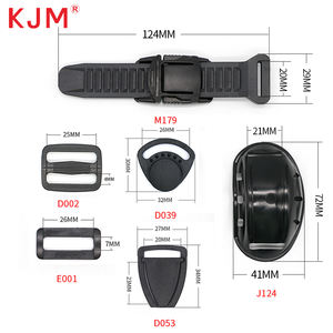 KJM ODM オートバイ自転車安全ヘルメット反射調整可能カムスナップインサートクイックリリースプラスチックヘルメットバックル - Product Image 3