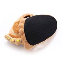 Pantoufles en peluche à la mode, excentriques et rétro pour homme sauvage, pantoufles en coton moelleux chaud d'intérieur de maison de grands pieds de Hobbit