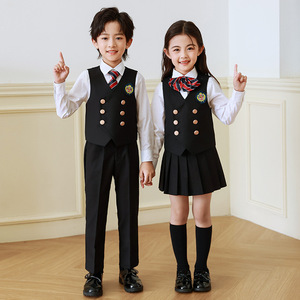 Uniforme Escolar Estilo Británico para Niños <span class=keywords><strong>de</strong></span> Primaria, Unisex, Poliéster, Personalizado para Primavera/Otoño/Verano, <span class=keywords><strong>Coro</strong></span> - Product Image 4