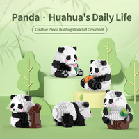 Ensembles de blocs de construction personnalisés sur le thème du panda Casse-tête unisexe en plastique pour tous les âges emballé dans une boîte