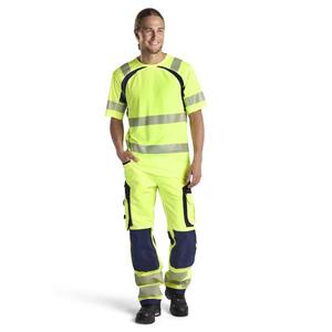 BLAKLADER - 119716423389C56 Pantalones de alta visibilidad Elásticos en 4 direcciones sin bolsillos para uñas Amarillo/Azul marino ROPA DE TRABAJO DE LA HI-VIS - Product Image 3