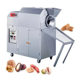Máquina multifuncional comercial de aço inoxidável para torrar farinha de arroz e amendoim, torrador automático de sementes de milho e amendoim