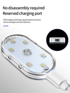 Mini lampe tactile <span class=keywords><strong>de</strong></span> chargement USB, lumières rvb LED, lampe <span class=keywords><strong>de</strong></span> lecture <span class=keywords><strong>de</strong></span> <span class=keywords><strong>plafond</strong></span> <span class=keywords><strong>de</strong></span> toit automatique, lumière ambiante d'intérieur <span class=keywords><strong>de</strong></span> <span class=keywords><strong>voiture</strong></span> pour véhicules <span class=keywords><strong>de</strong></span> Moto - Product Image 2
