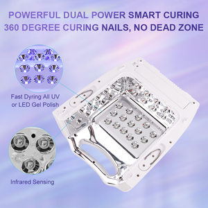 Lámpara UV LED Profesional de 128W para Uñas, Secador Eléctrico de Gel Plateado para Manicura y Pedicura, Herramienta de Arte para Salón, Venta al por Mayor - Product Image 6