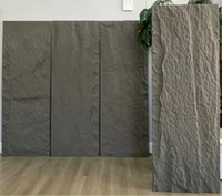 Panel de Pared de Espuma de PU Gris Oscuro, Ligero, Artificial, Económico y Moderno, para Cubiertas de Mesa y Comedores