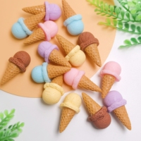Nuovo Set di 100 Coni Gelato Colorati Assortiti Senza Foro, Modellini Decorativi per DIY, Decorazione per Cover Telefono e Artigianato