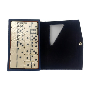 Tùy Chỉnh Màu Xanh Đôi Sáu Dominoes Trò Chơi <span class=keywords><strong>28Pcs</strong></span> Dominos Trò Chơi Thiết Lập Với Hộp PVC - Product Image 3