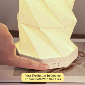 Lampe en papier <span class=keywords><strong>pliable</strong></span>, cadeau créatif écologique, lampe de bureau sans fil LED, haut-parleur pour téléphone portable, salon, table de chevet - Product Image 3