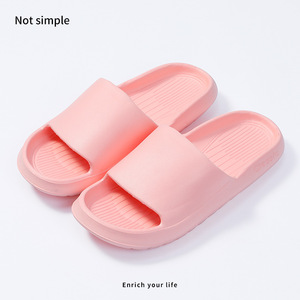 EW-<span class=keywords><strong>Sandalias</strong></span> y zapatillas antideslizantes de fondo grueso para el hogar, Calzado cómodo de verano - Product Image 6