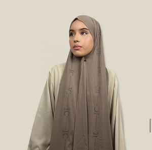 2023新デザインプレミアムジャージーラインストーンヒジャーブショールストレッチ手作りスカーフイスラム教徒女性オランダスカーフ - Product Image 4