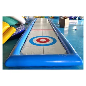 Portable Inflatable Street Curling Express Rink Floor Curling Lane With Hovering Stones For Team Building Game