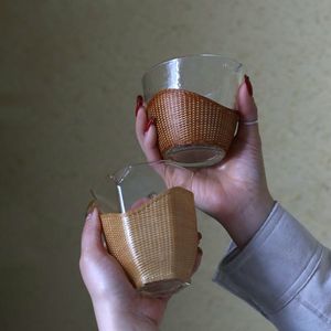 Tasse de justice en porcelaine, verre tressé en bambou, tasse de justice transparente en verre en forme de bec d'aigle, résistante à la chaleur, distributeur de thé - Product Image 2